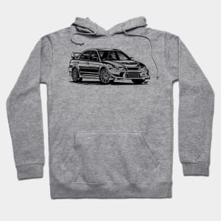 EUROBEAT INTENSIFIES - LANCER EVO CP9A full-body version Hoodie